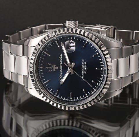 competizione maserati watch blue dial